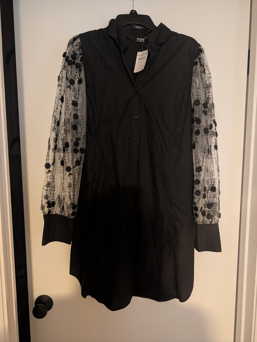 Nordstrom Rack Black Dress- Classic Button Front